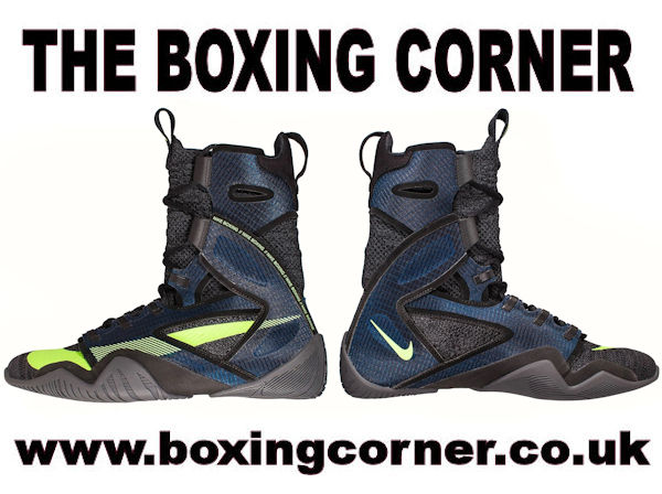 Nike HyperKO 2.0 Hyper KO 2 Boxing Boots Black Blue Grey The Boxing Corner